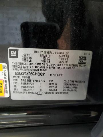 5GAKVCKD3GJ169091 - 2016 BUICK ENCLAVE BLACK photo 13