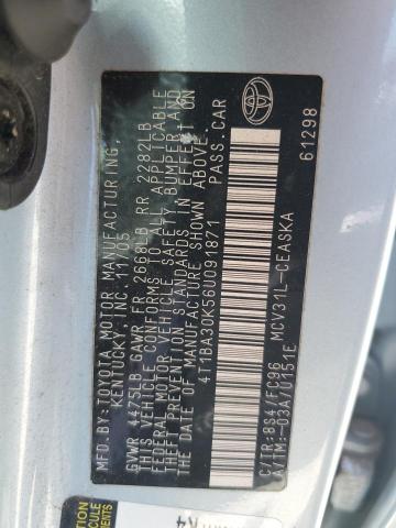 4T1BA30K56U091871 - 2006 TOYOTA CAMRY SE BLUE photo 12