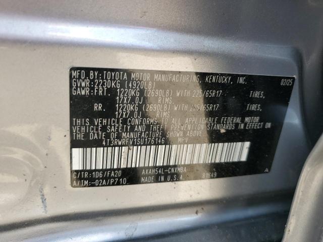 4T3RWRFV1SU176146 - 2025 TOYOTA RAV4 XLE SILVER photo 13