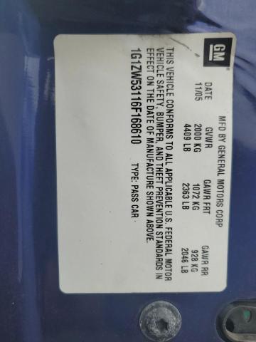 1G1ZW53116F168610 - 2006 CHEVROLET MALIBU SS 蓝色 照片 12