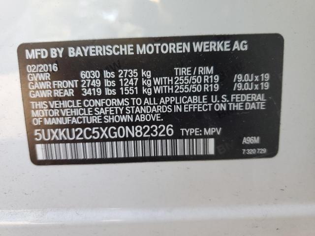 5UXKU2C5XG0N82326 - 2016 BMW X6 XDRIVE35I WHITE photo 14