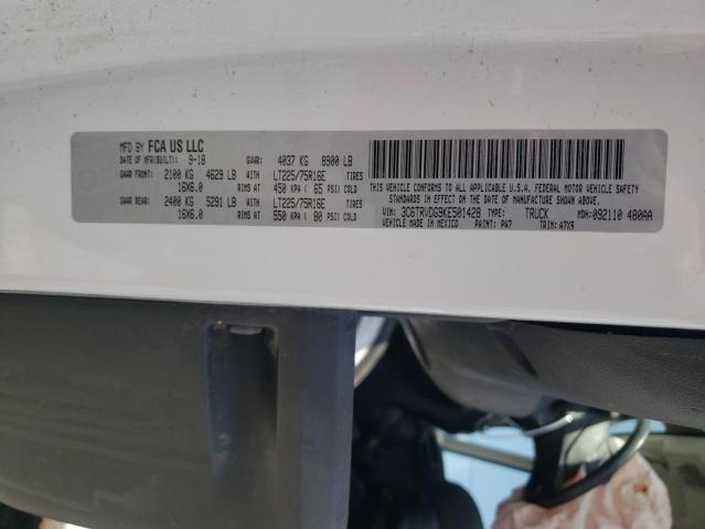 3C6TRVDG9KE501428 - 2019 RAM PROMASTER 2500 HIGH WHITE photo 12