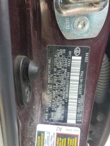 4T1BK3DB9BU377949 - 2011 TOYOTA AVALON BASE 勃艮第红 照片 12