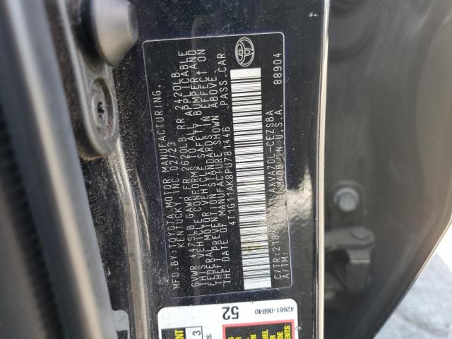 4T1G11AK8PU781446 - 2023 TOYOTA CAMRY SE NIGHT SHADE BLACK photo 12