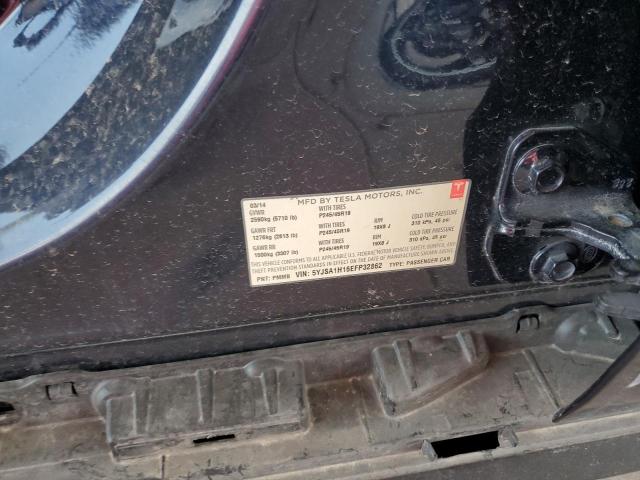 5YJSA1H16EFP32862 - 2014 TESLA MODEL S ლურჯი ფოტო 12