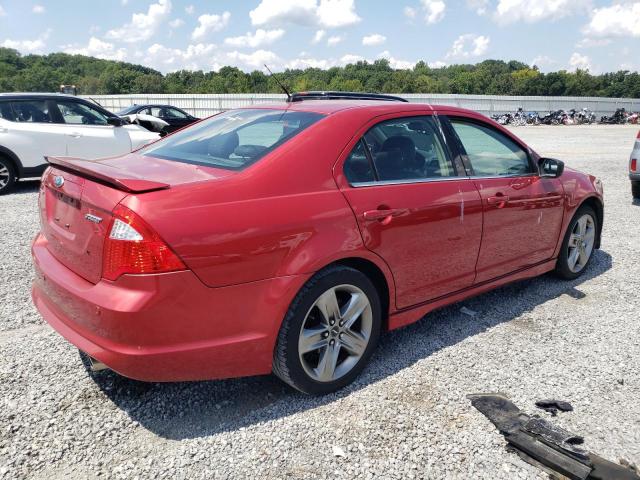 3FAHP0KC6BR105608 - 2011 FORD FUSION SPORT RED photo 3
