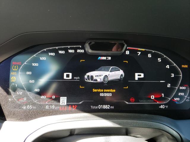 WBS33AY03NFM36952 - 2022 BMW M3 COMPETITION WHITE photo 9