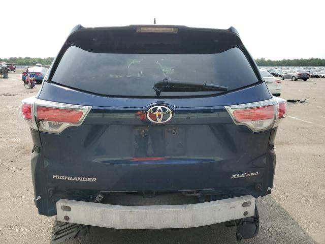 5TDJKRFH9FS111569 - 2015 TOYOTA HIGHLANDER XLE Կապույտ լուսանկար 6