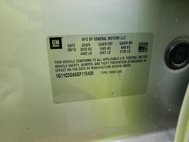 1G11C5SA6GF115426 - 2016 CHEVROLET MALIBU LIM LT ვერცხლისფერი ფოტო 13