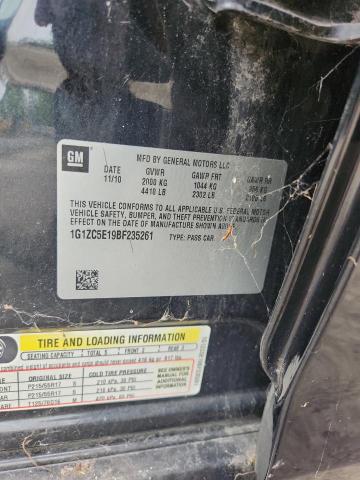 1G1ZC5E19BF235261 - 2011 CHEVROLET MALIBU 1LT 黑色 照片 12