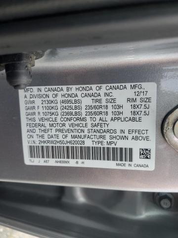 2HKRW2H50JH620028 - 2018 HONDA CR-V EX SILVER photo 13