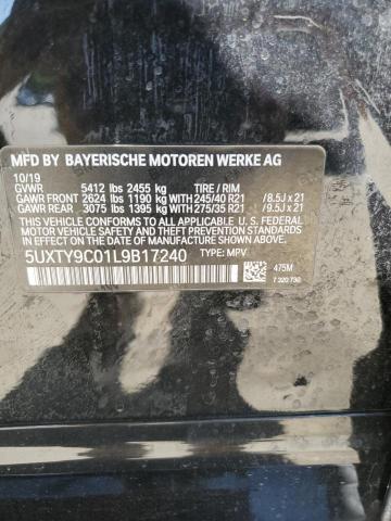 5UXTY9C01L9B17240 - 2020 BMW X3 XDRIVEM40I BLACK photo 12