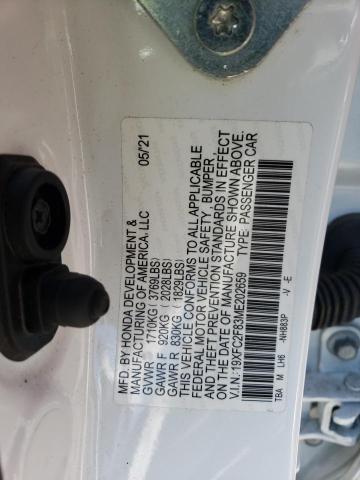 19XFC2F83ME202659 - 2021 HONDA CIVIC SPORT 白色 照片 12