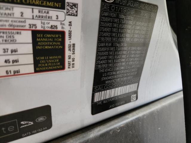 SALGS2SV0KA543688 - 2019 LAND ROVER RANGE ROVE HSE WHITE photo 13