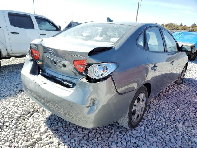 KMHDU4AD2AU019928 - 2010 HYUNDAI ELANTRA BLUE GRAY photo 4