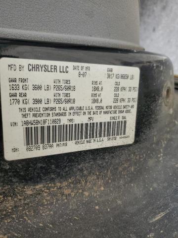 1A8HW58N18F110829 - 2008 CHRYSLER ASPEN LIMITED შავი ფოტო 14