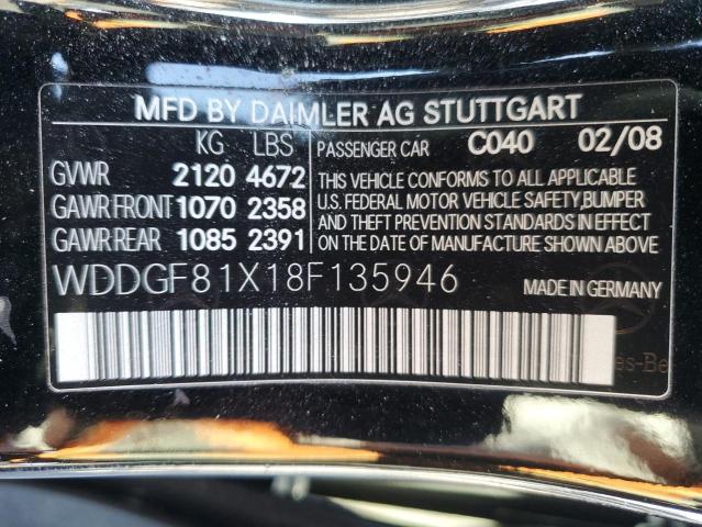 WDDGF81X18F135946 - 2008 MERCEDES-BENZ C 300 4MATIC BLACK photo 12