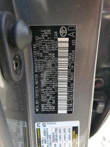 2T1BR32E26C587583 - 2006 TOYOTA COROLLA CE GRAY photo 12