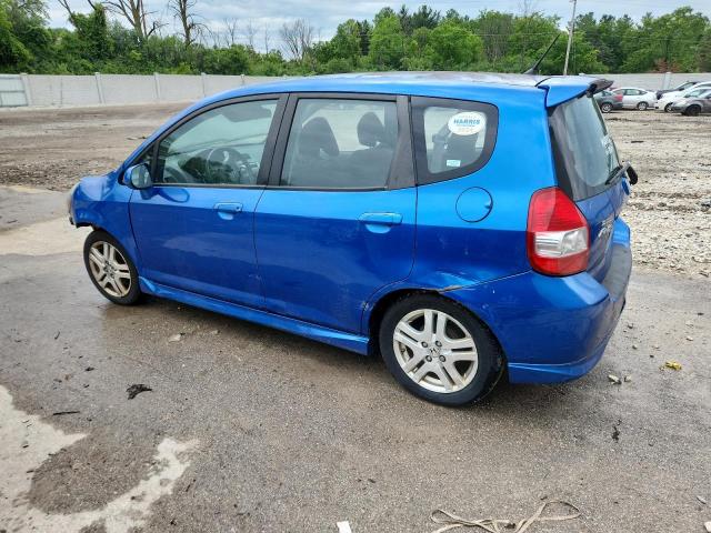 JHMGD37648S002170 - 2008 HONDA FIT SPORT BLUE photo 2