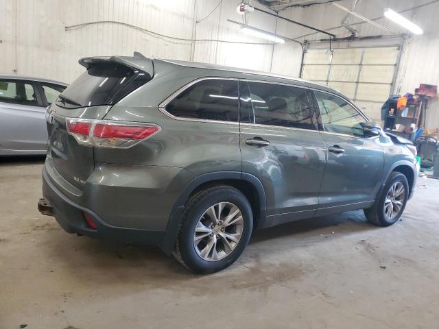 5TDJKRFH7FS154940 - 2015 TOYOTA HIGHLANDER XLE 绿色 照片 3