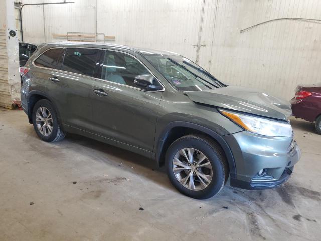5TDJKRFH7FS154940 - 2015 TOYOTA HIGHLANDER XLE 绿色 照片 4