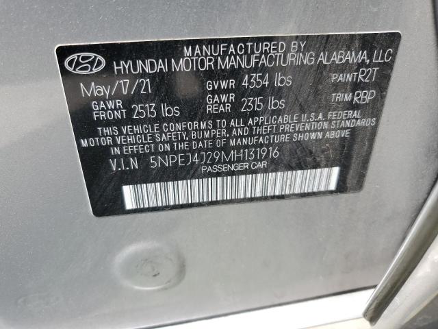 5NPEJ4J29MH131916 - 2021 HYUNDAI SONATA SEL PLUS SILVER photo 13