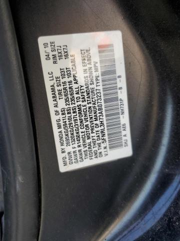 5FNRL3H73AB073237 - 2010 HONDA ODYSSEY EXL CHARCOAL photo 13