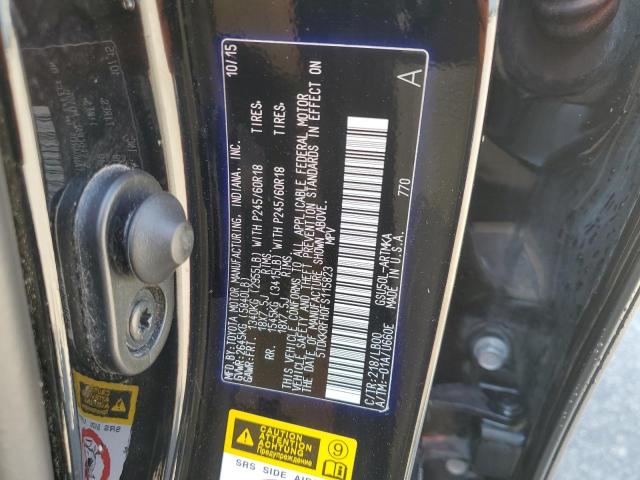 5TDKKRFH0FS115823 - 2015 TOYOTA HIGHLANDER XLE BLACK photo 13