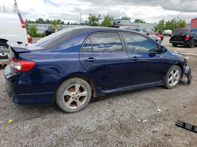 2T1BU4EE8CC816487 - 2012 TOYOTA COROLLA BASE BLUE photo 3