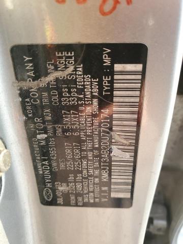 KM8JT3AB2DU770174 - 2013 HYUNDAI TUCSON GL ვერცხლისფერი ფოტო 13