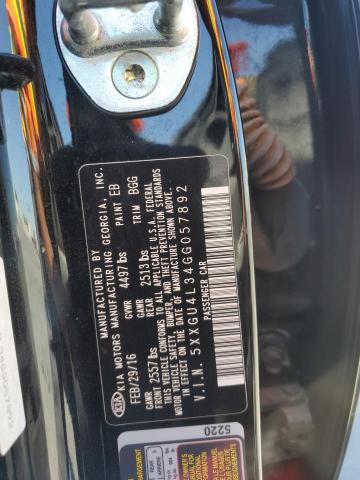 5XXGU4L34GG057892 - 2016 KIA OPTIMA EX BLACK photo 13