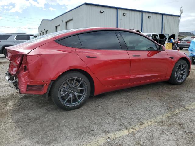 5YJ3E1EA7MF075369 - 2021 TESLA MODEL 3 红色 照片 3