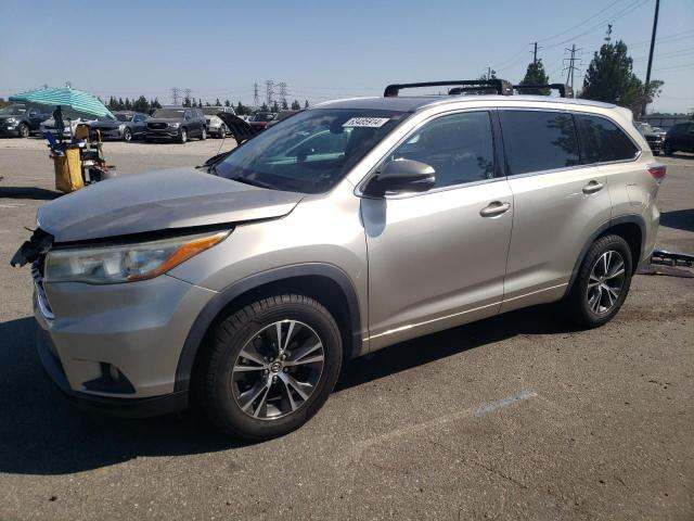 5TDKKRFH1GS136228 - 2016 TOYOTA HIGHLANDER XLE SILVER photo 1