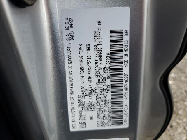 3TYSZ5AN6NT077521 - 2022 TOYOTA TACOMA ACCESS CAB Күміс фото 12