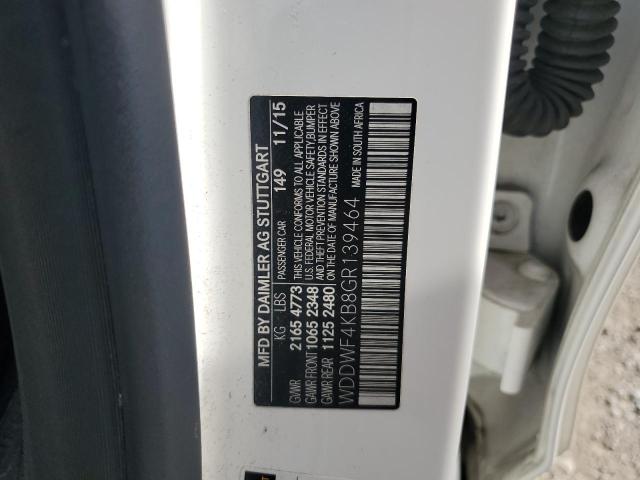 WDDWF4KB8GR139464 - 2016 MERCEDES-BENZ C 300 4MATIC WHITE photo 12