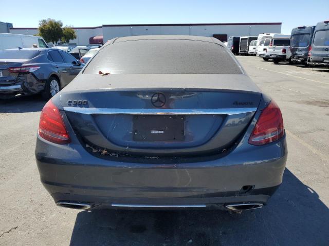 55SWF4KB9FU027611 - 2015 MERCEDES-BENZ C 300 4MATIC GRAY photo 6