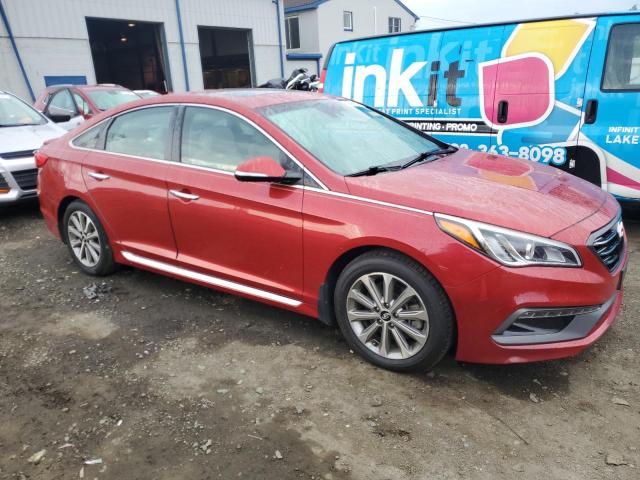 5NPE34AF3HH500496 - 2017 HYUNDAI SONATA SPORT RED photo 4