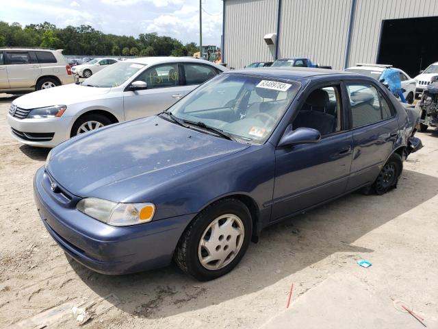 2T1BR18E3YC321665 - 2000 TOYOTA COROLLA VE BLUE photo 1