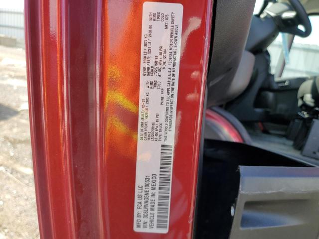 3C6LRVAG5NE100631 - 2022 RAM PROMASTER 1500 STANDARD წითელი ფოტო 13