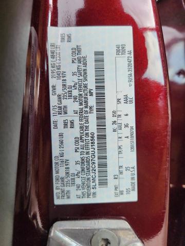 5LMCJ2C97GUJ18560 - 2016 LINCOLN MKC SELECT Շագանակագույն լուսանկար 13