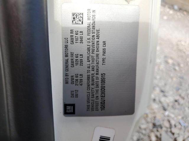 1G6DJ1E36D0108915 - 2013 CADILLAC CTS PERFORMANCE COLLECTION WHITE photo 12