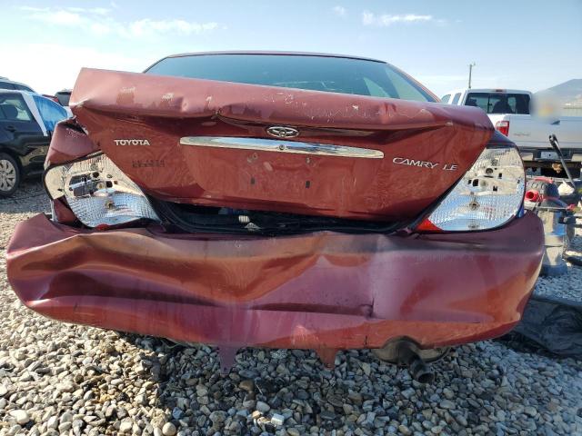 4T1BE32K14U315829 - 2004 TOYOTA CAMRY LE RED photo 6