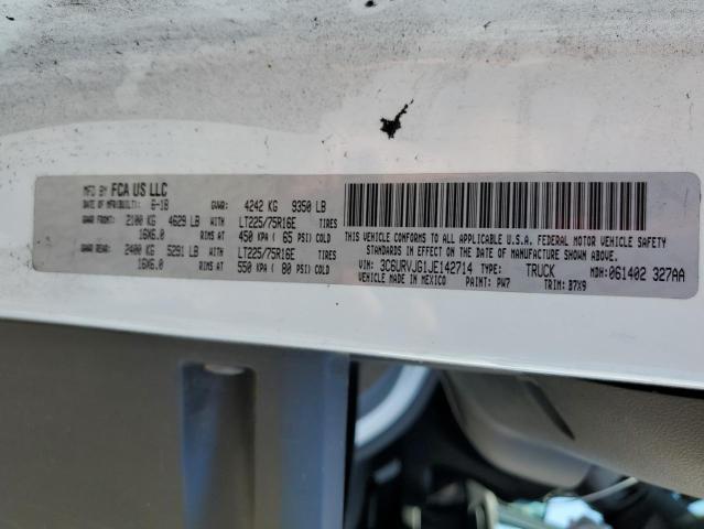 3C6URVJG1JE142714 - 2018 RAM PROMASTER 3500 HIGH თეთრი ფოტო 14