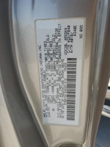 5TBRT34154S451312 - 2004 TOYOTA TUNDRA ACCESS CAB SR5 BEIGE photo 12