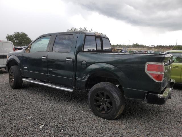 1FTFW1ET2CFB72632 - 2012 FORD F150 SUPERCREW GREEN photo 2