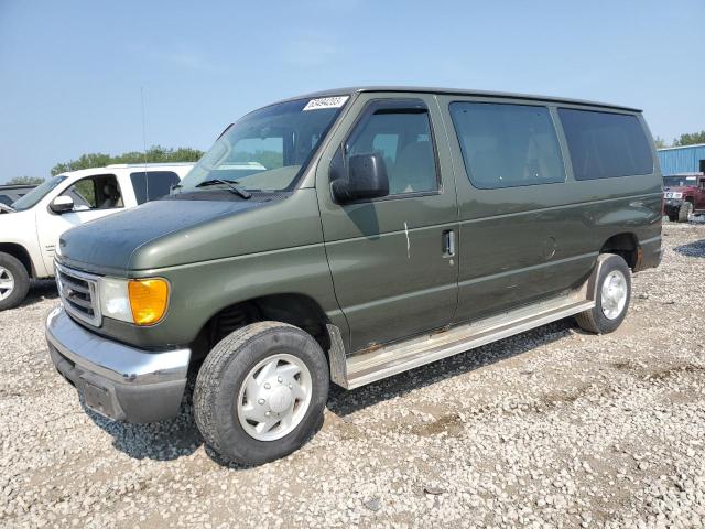 1FBNE31L34HB03751 - 2004 FORD ECONOLINE E350 SUPER DUTY WAGON GREEN photo 1