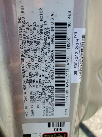 5TEUU42N78Z526482 - 2008 TOYOTA TACOMA ACCESS CAB SILVER photo 12