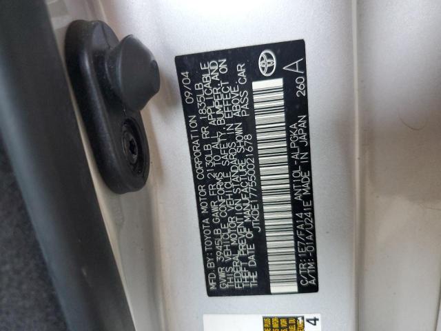 JTKDE177550021678 - 2005 TOYOTA SCION TC Gümüş foto 12