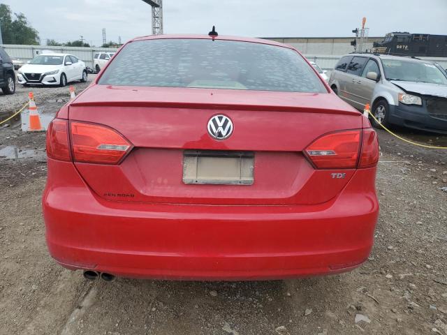 3VWLL7AJ7BM121562 - 2011 VOLKSWAGEN JETTA TDI RED photo 6