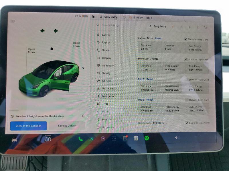 5YJ3E1EA3MF973161 - 2021 TESLA MODEL 3 Ağ foto 9